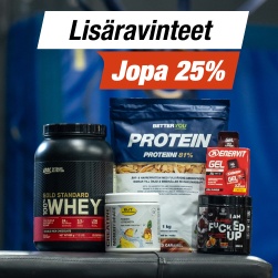 Lisravinteet jopa 25 %